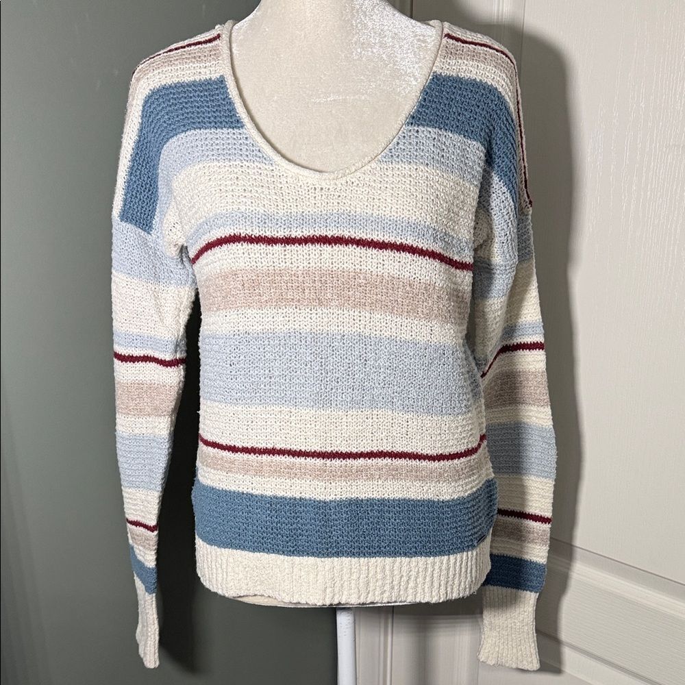 Abercrombie & Fitch Women’s Striped Knit Sweater Small multicolor Cotton Blend
